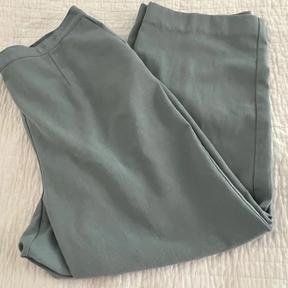 Alfred Dunner Womens Plus Classic Fit Heathered Straight Leg Pants Mint Green